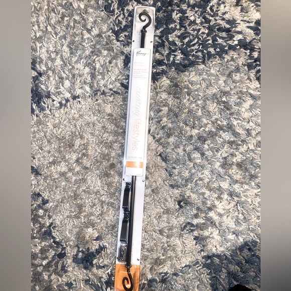 Brand New Kenney Irvine Spiral Hook Curtain Rod with black finish - Picture 2 of 2